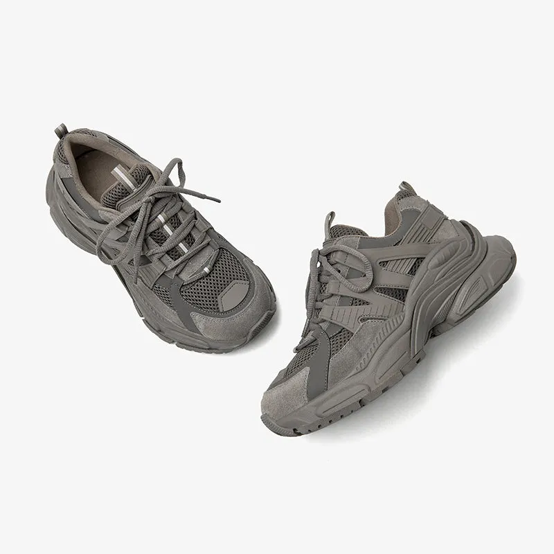 BeauToday Breathable Mesh Platform Sneakers  Lace-up Trainers for Women