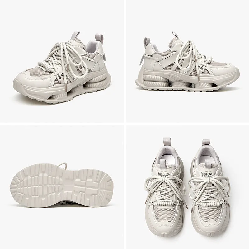 BeauToday Classic Breathable Mesh Chunky Sneakers for Women