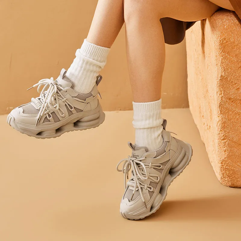 BeauToday Classic Breathable Mesh Chunky Sneakers for Women