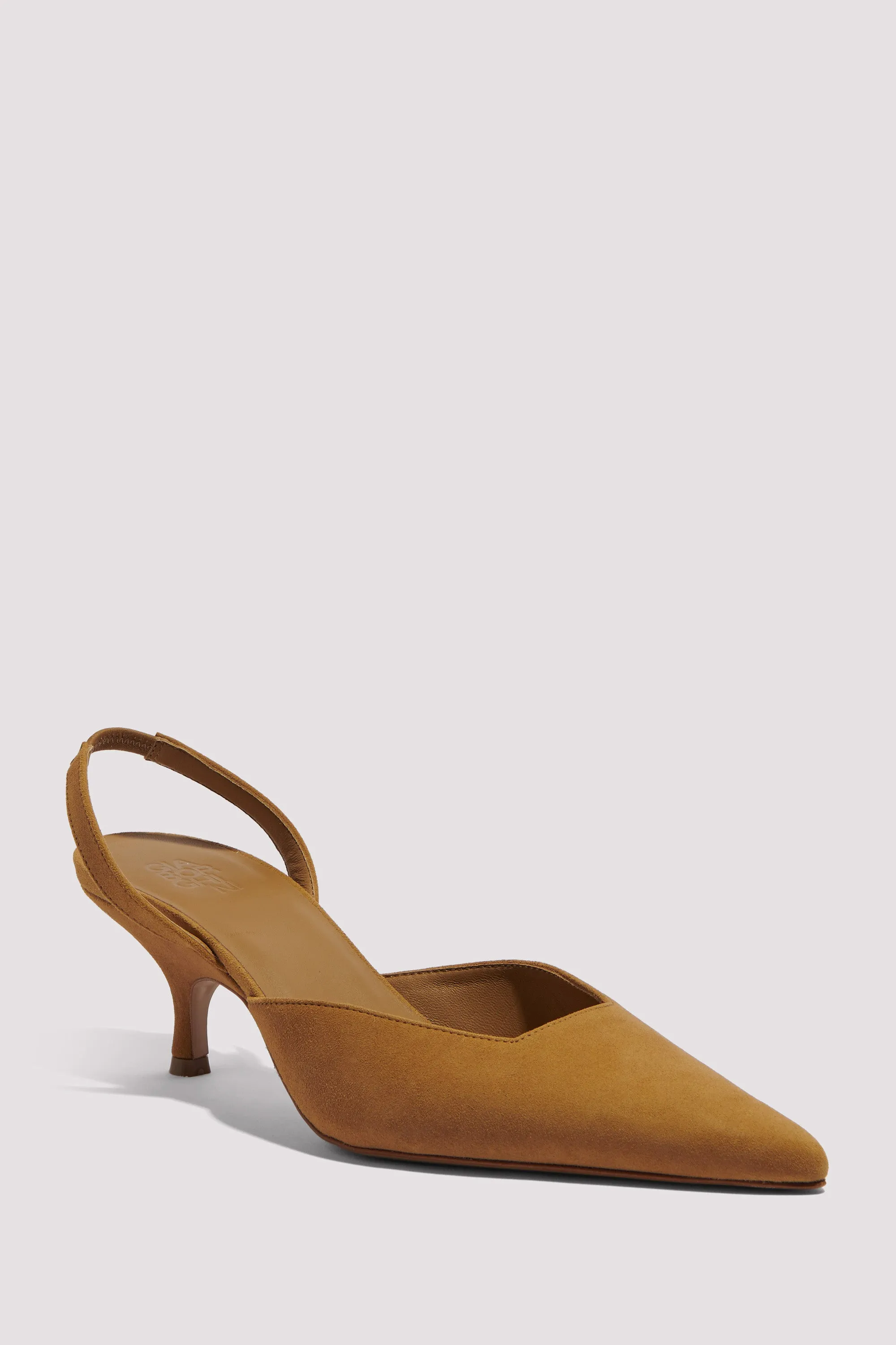 Brown Octavie Kitten-Heel Pumps