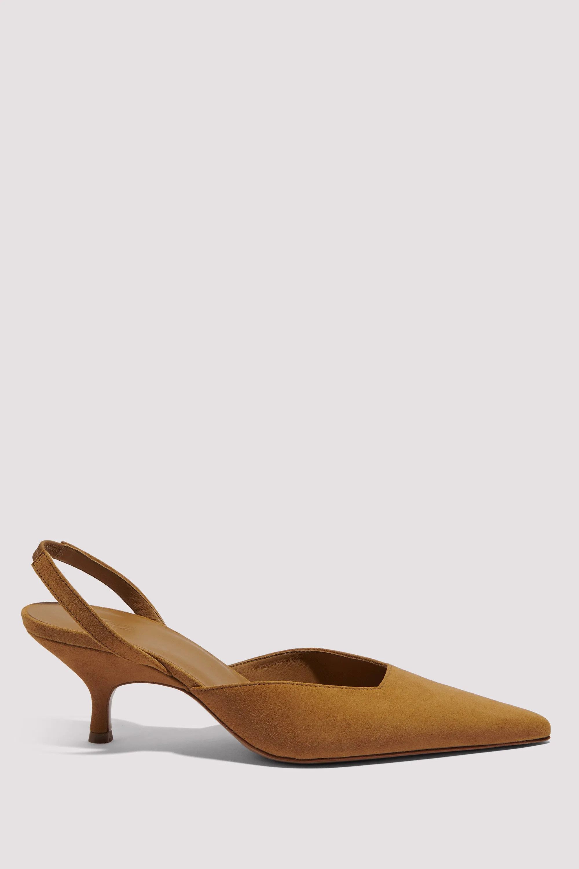 Brown Octavie Kitten-Heel Pumps