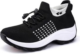 Comfortable Breathable Women Walking Shoes Slip on Trainers Women's Orthopedic Casual Ladies Shoe Thick Bottom