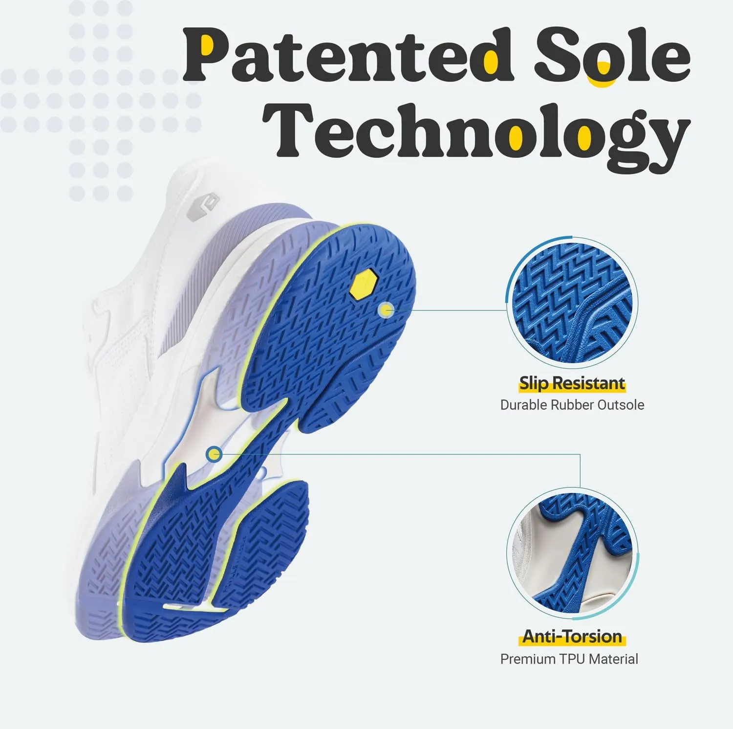 FitVille Men??s Wide Pickleball Shoes All Court Tennis Shoes with Arch Support for Plantar Fasciitis