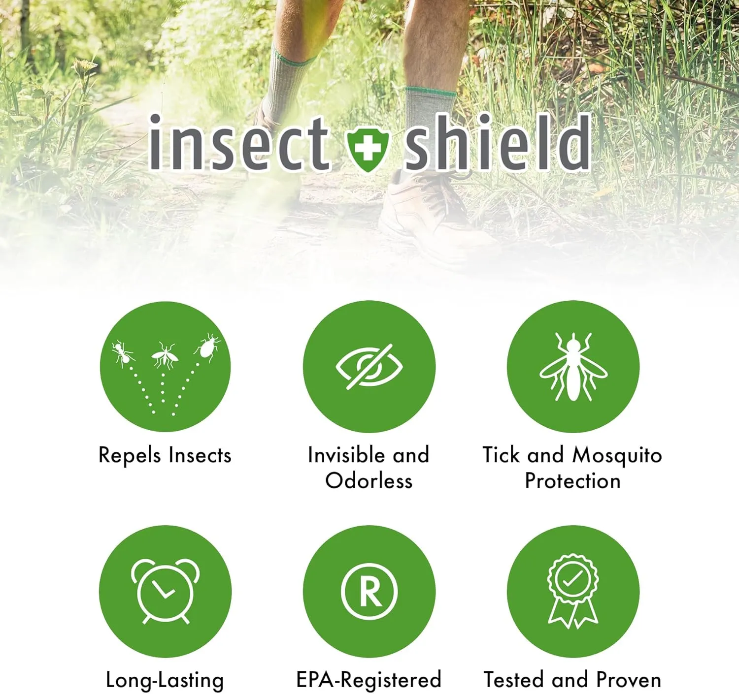 Kids Sport Crew Sock, Padded Athletic Crew Socks With Odorless & Invisible Permethrin Insect & Tick Protection