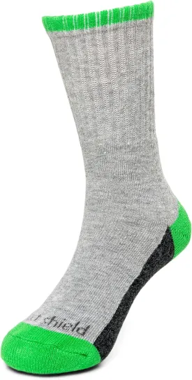 Kids Sport Crew Sock, Padded Athletic Crew Socks With Odorless & Invisible Permethrin Insect & Tick Protection