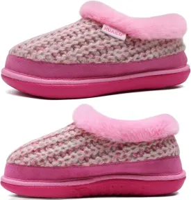 KuaiLu House Slippers for Women Comfortable Memory Foam Plaid Slipper Ladies Warm Fuzzy Plush Fur Lined Winter Home Shoes Orthotic Plantar Fasciitis Arch Support Indoor Outdoor