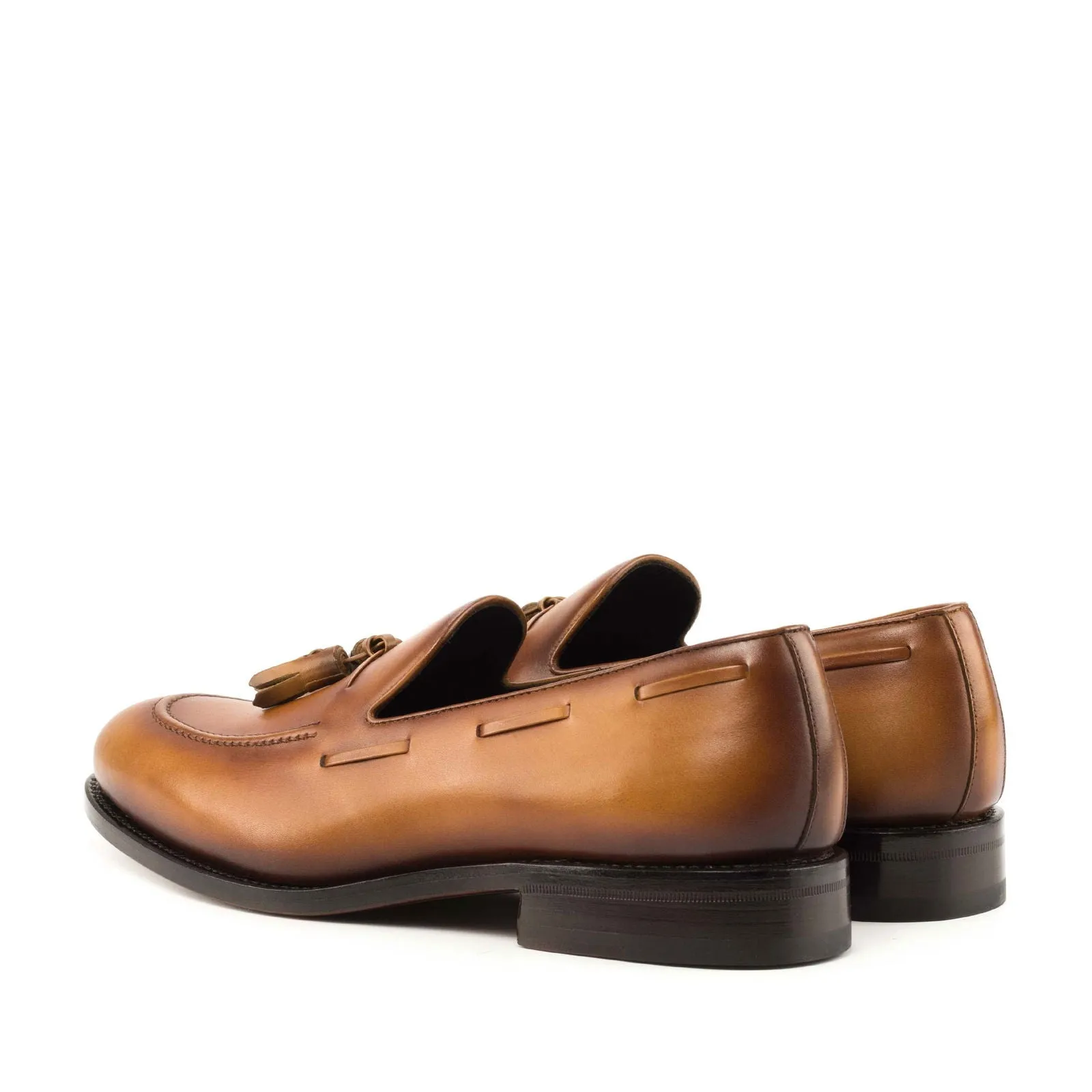 Men's Loafer Leather Shoes Goodyear Welt Wide Plus Size Brown 5011