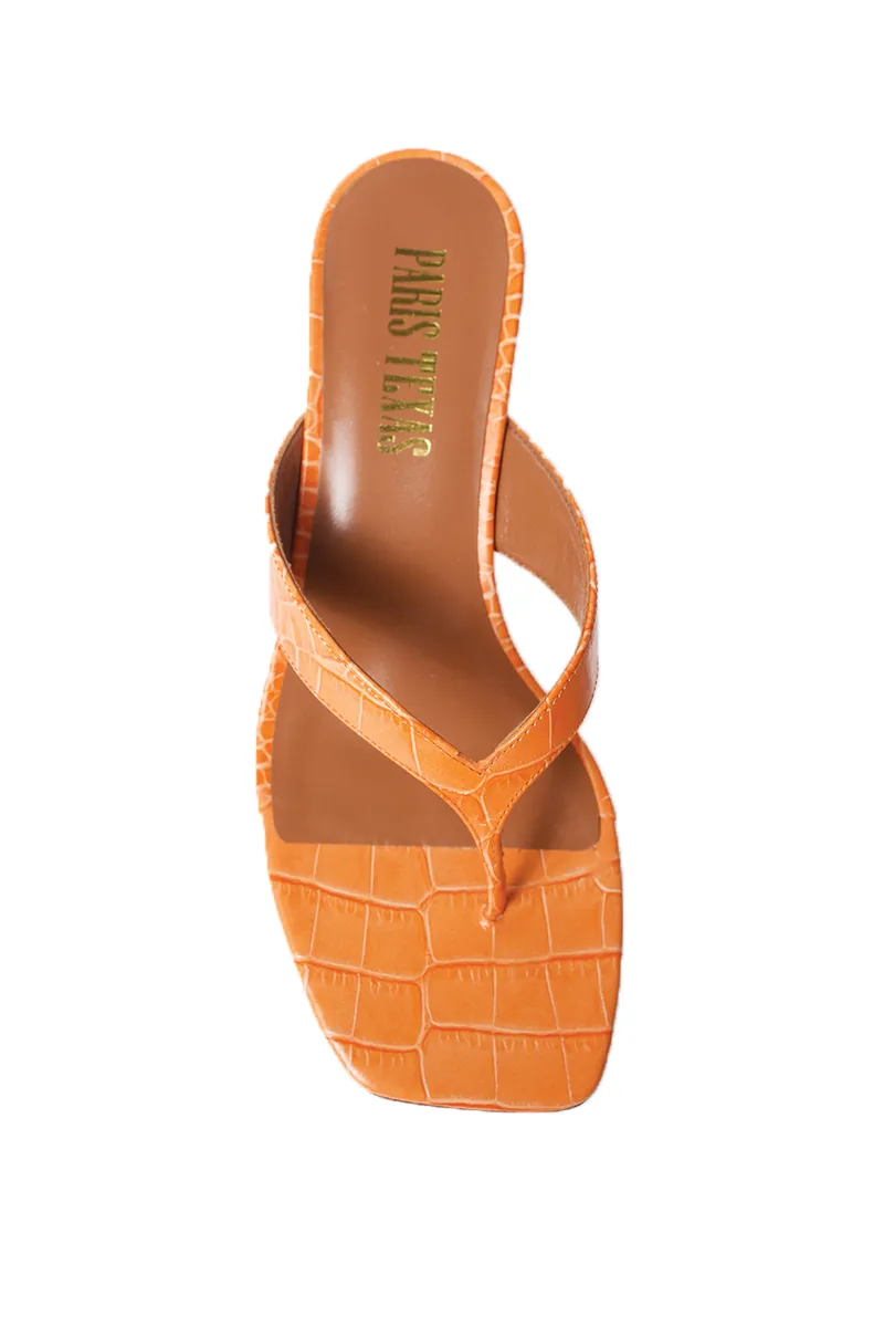 Moc Croco Thong Sandals in Orange