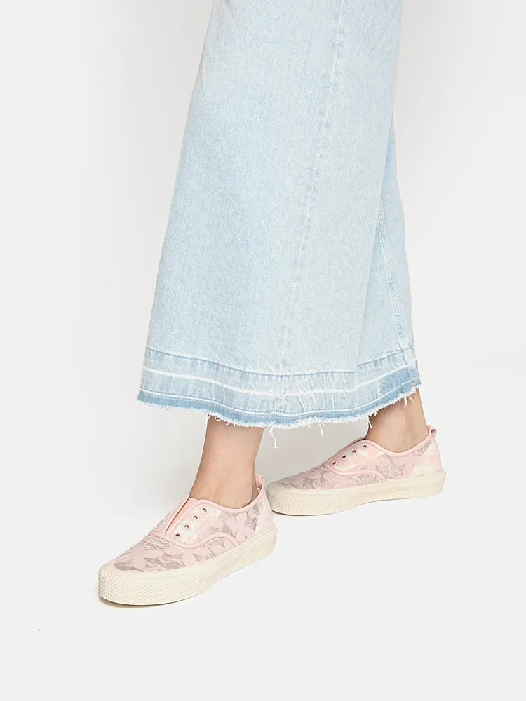 Rory Floral Embroidered Lace Slip-on Sneakers