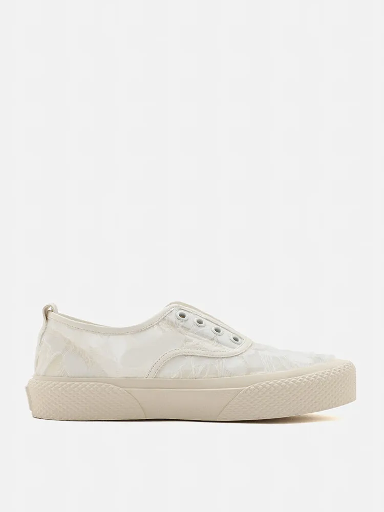 Rory Floral Embroidered Lace Slip-on Sneakers