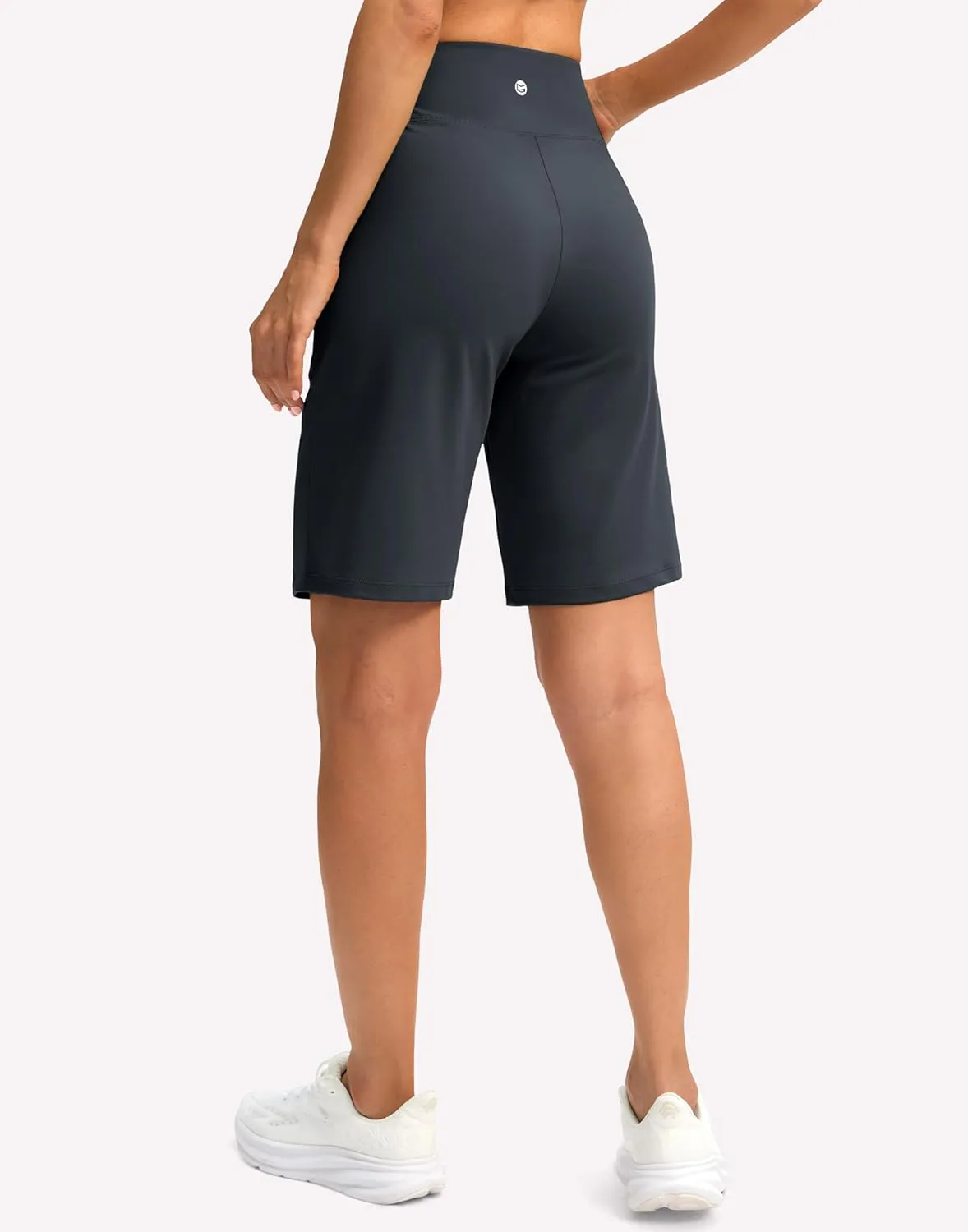 Women's 10" Bermuda Shorts Knee Length with Pockets High Waisted Athletic Long Shorts for Casual Walking Running Yoga